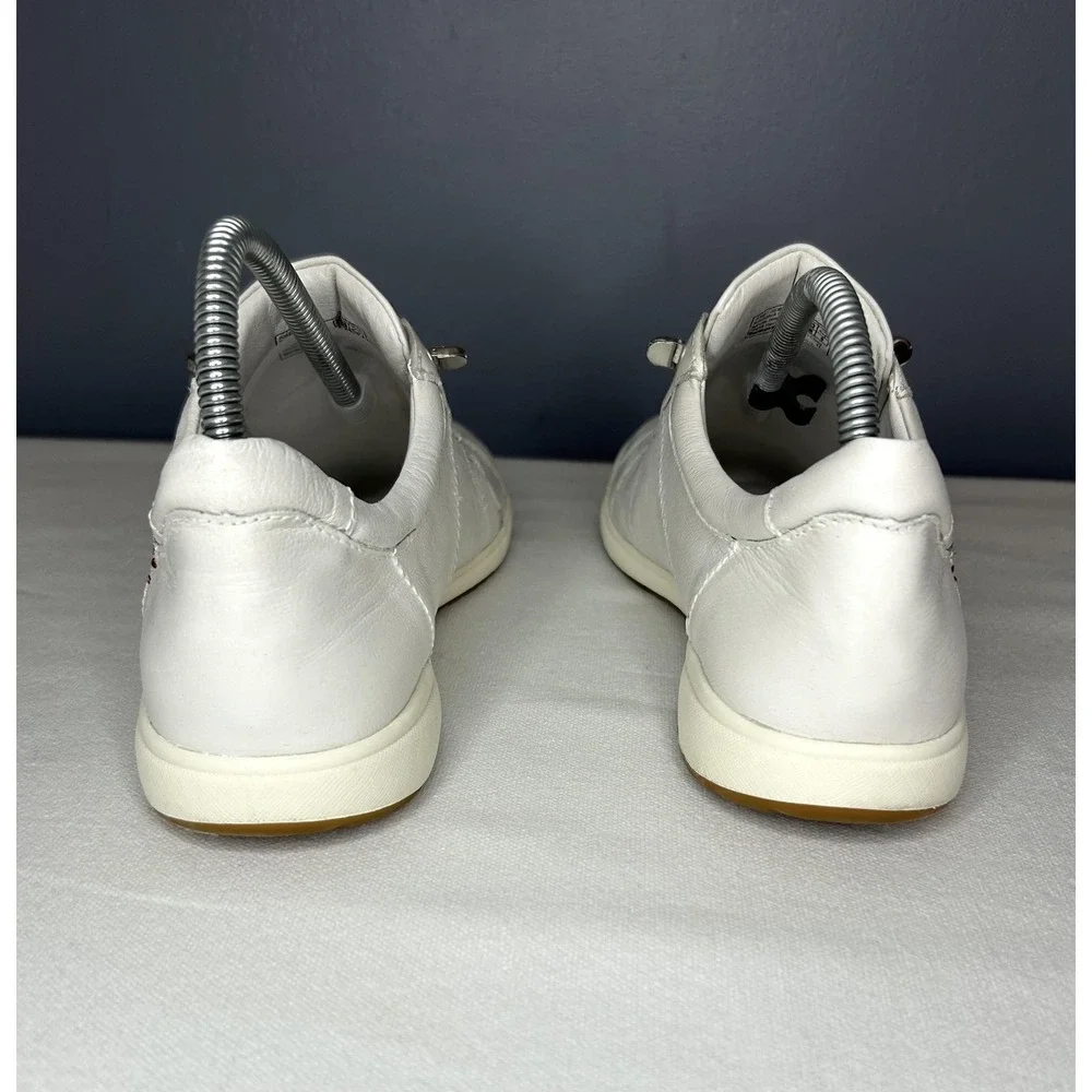 Josef Seibel 67701 Caren Shoes Women 10 41 White Leather Lace Up Comfort Sneaker